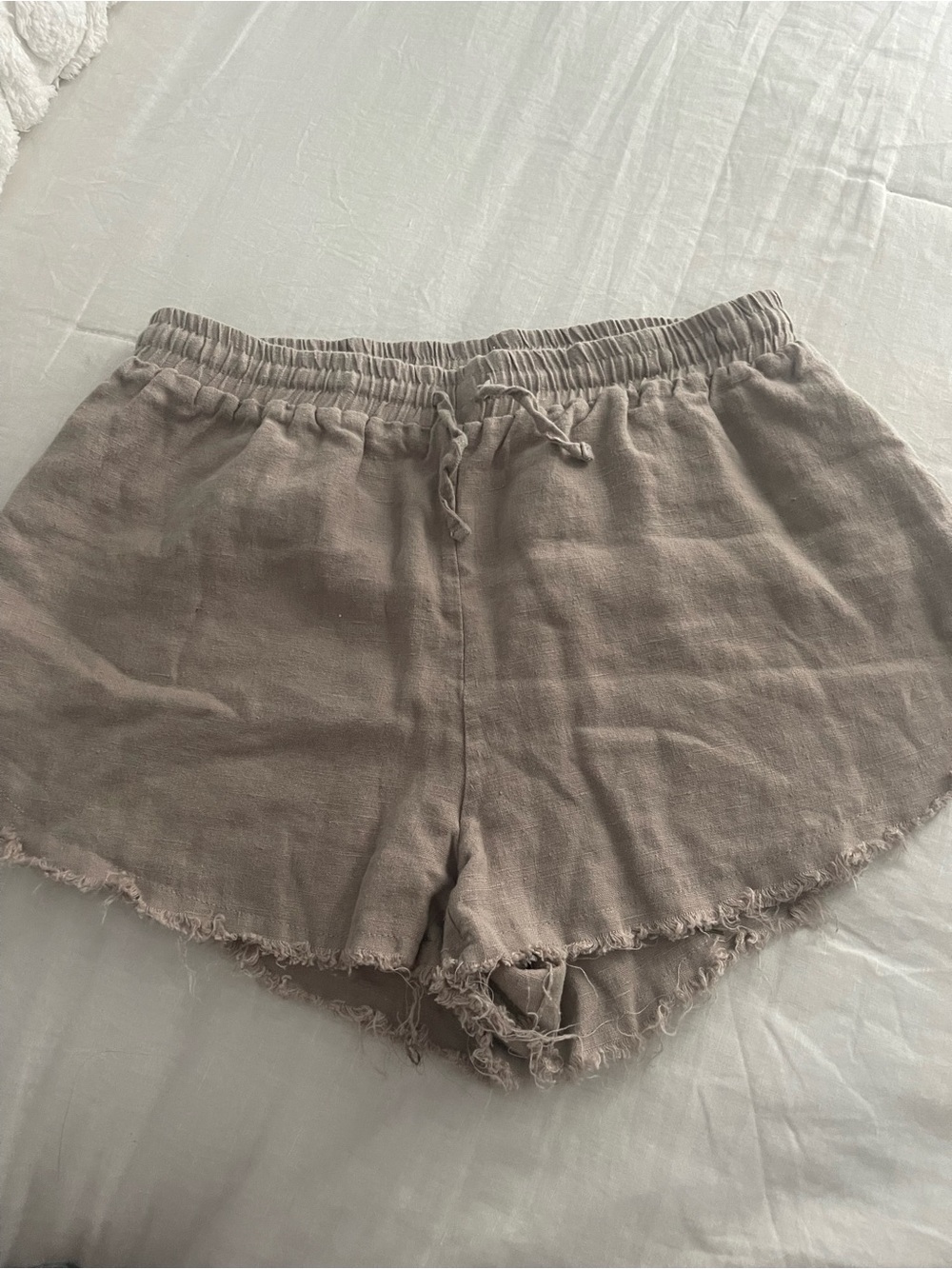 Linen pull on shorts XL